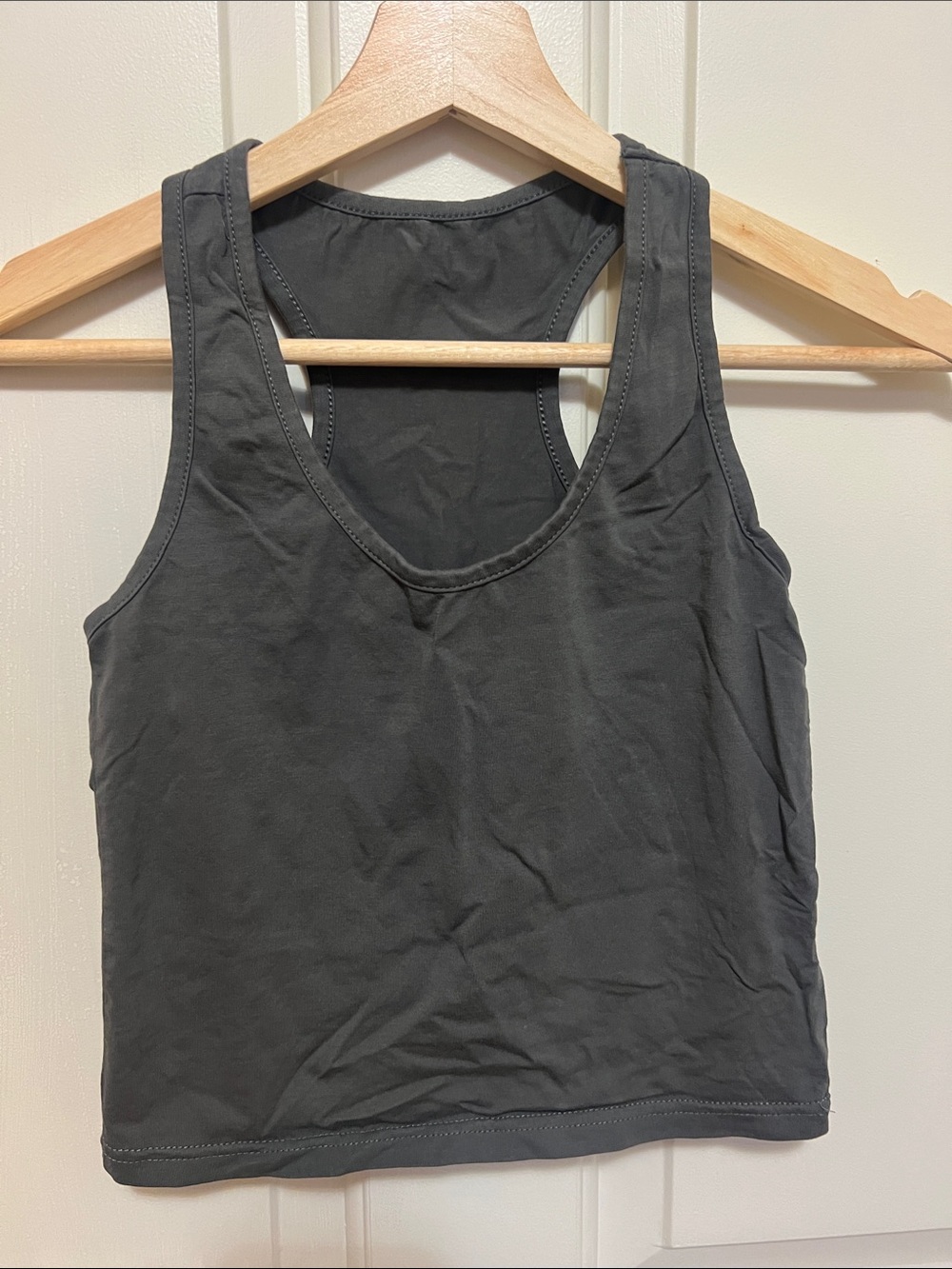 Women's Charcoal Racerback Tank Top